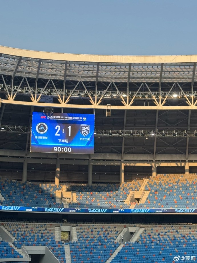  熱身賽：深圳新鵬城在常規(guī)時間2-1勝武漢三鎮(zhèn)，在加時賽2-2戰(zhàn)平