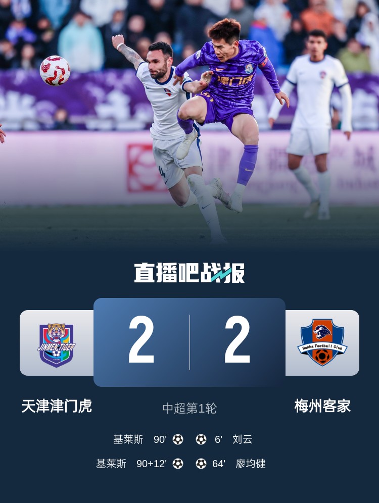  和風(fēng)勁吹！今日下午中超4場比賽全部以平局收場